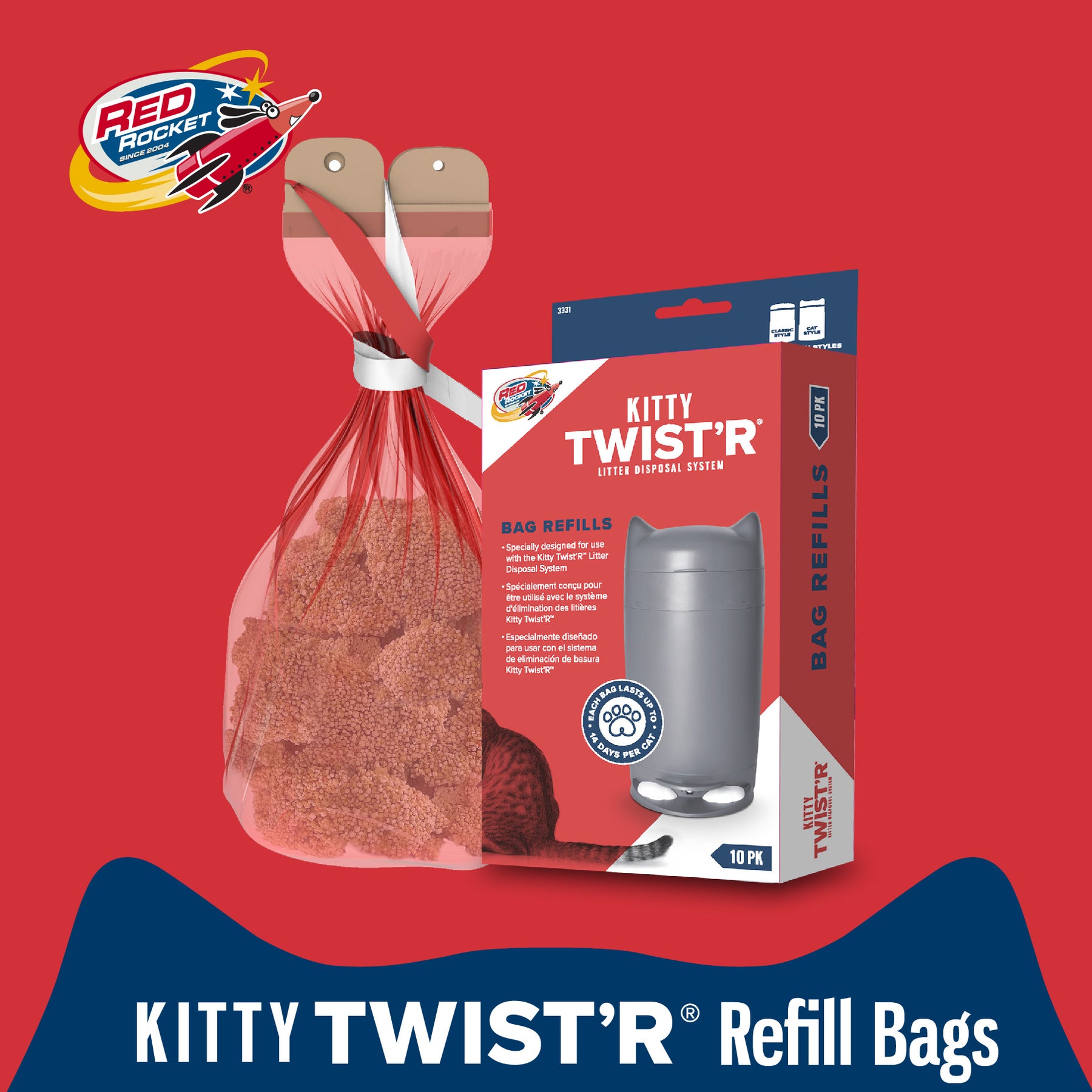 Multi kitty TWIST'R® Classic – Red Rocket